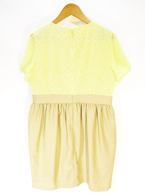 アナトリエ Anatelier ワンピース 半袖 膝丈 ミドル 黄色 イエロー 36 レディース 146 ベクトルパーク アナトリエ Anatelier ワンピース 半袖 膝丈 ミドル 黄色 イエロー 36 レディース 146 ベクトルパーク