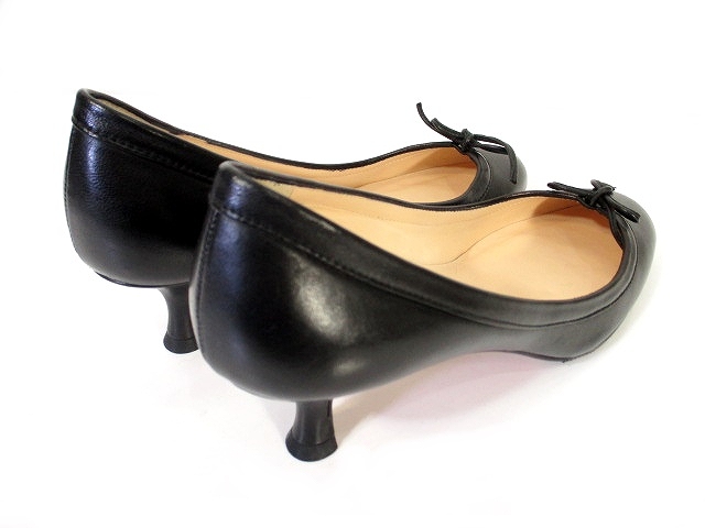 クリスチャンルブタン マルシアヴァラ レザー リボン付 パンプス 35.5 黒