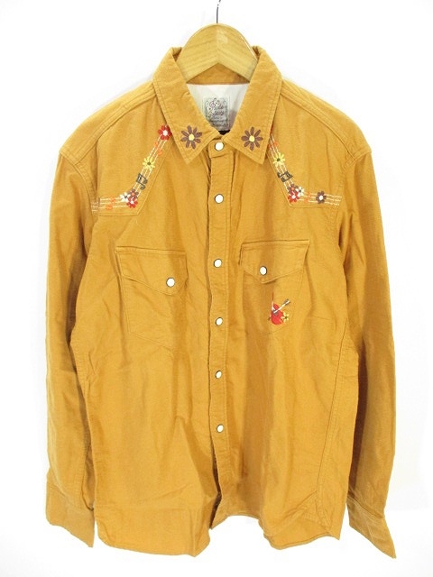 ルードギャラリー Rude Gallery ウエスタン シャツ 長袖 刺繍 マスタード 3 Zx メンズ 146 ベクトルパーク
