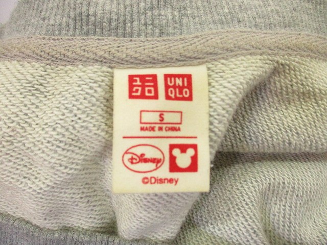 ユニクロ Uniqlo ワンピース スウェットワンピース 長袖 ミッキー グレー S レディース 146 ベクトルパーク