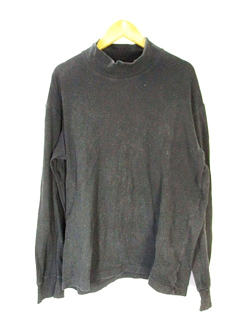 ユニクロ Uniqlo Tシャツ カットソー 長袖 ソフトタッチ ハイネック 綿 ブラック 黒 Sizem メンズ 146 ベクトルパーク