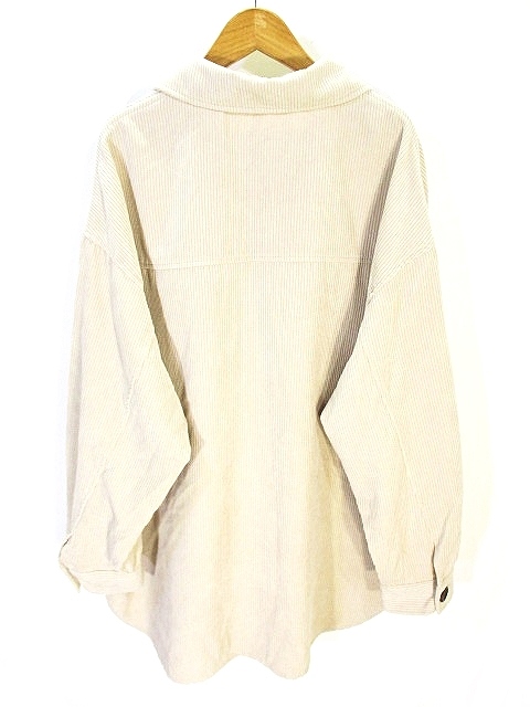 ベージュ コーデュロイジャケット グレイル GRL コーデュロイ ジャケット オーバーサイズ ベージュ 無地