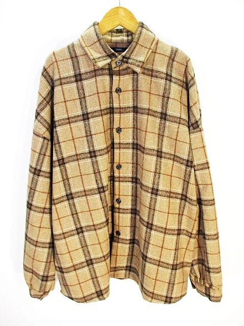 チャオパニック Ciaopanic コーチ ジャケット チェック 柄 ベージュ ブラウン 茶 M メンズ 146 ベクトルパーク