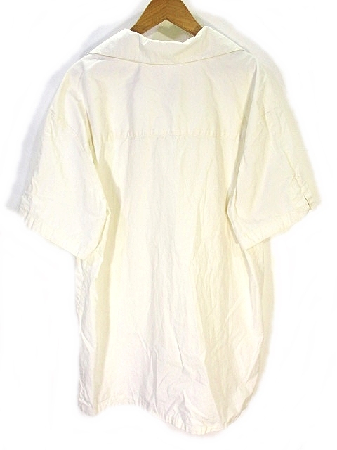 エイチ エム H M オープンカラー シャツ ワンピース 半袖 ホワイト 白 Us L レディース 146 ベクトルパーク
