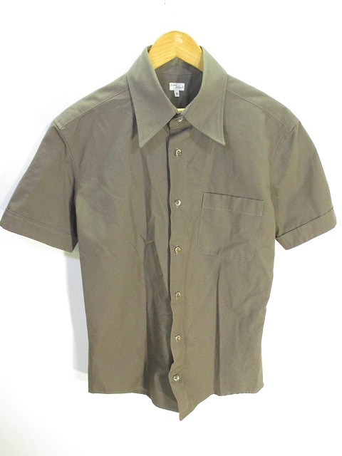 アダムエロペ Adam Et Rope カジュアル シャツ 半袖 無地 カーキ 40 Zx メンズ 146 ベクトルパーク