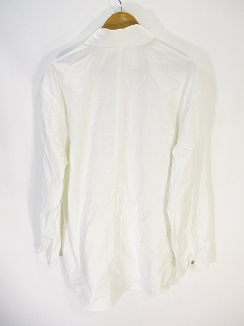 パラノイド PARANOID カジュアル シャツ 長袖 無地 白 ホワイト ZX