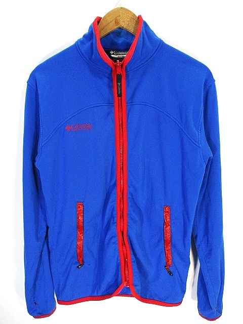 コロンビア　フリース　ジャケット　メンズ　M ブルー　オムニヒート Columbia ターコイズ フリースジャケット レディース メンズ M ブルー