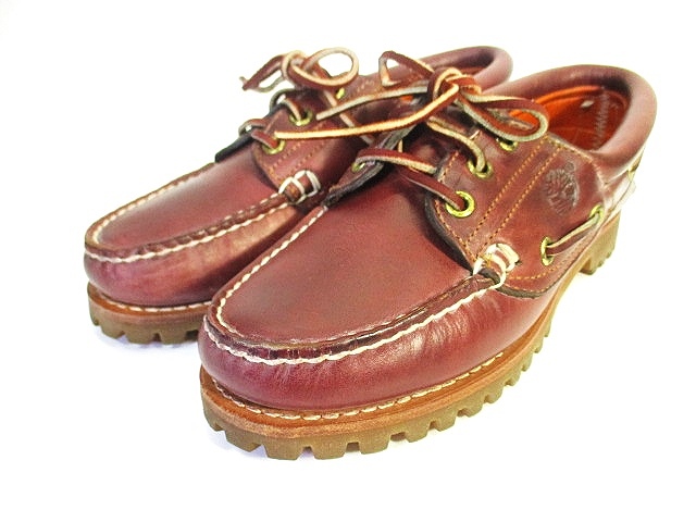 ティンバーランド Timberland 51309W レザー デッキ シューズ 赤茶色