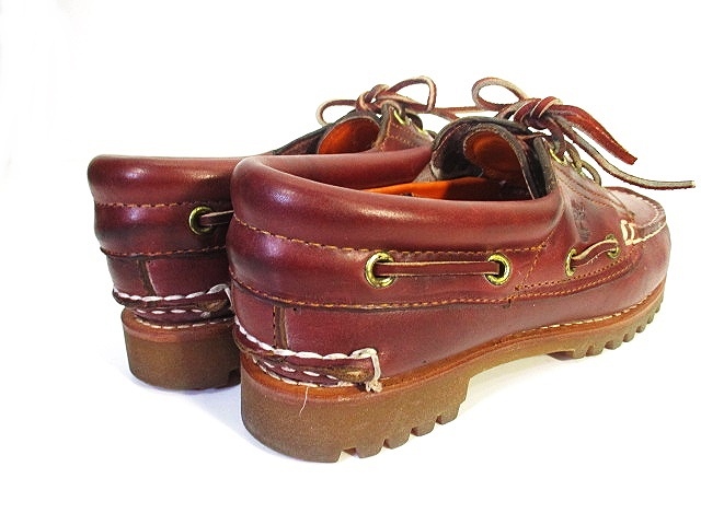 ティンバーランド Timberland 51309W レザー デッキ シューズ 赤茶色