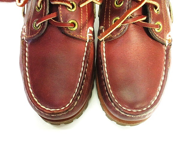 ティンバーランド Timberland 51309W レザー デッキ シューズ 赤茶色
