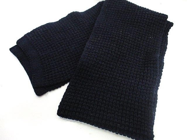 インバーアラン Inverallan ローゲージ ニット マフラー ウール ネイビー Zx メンズ 146 ベクトルパーク