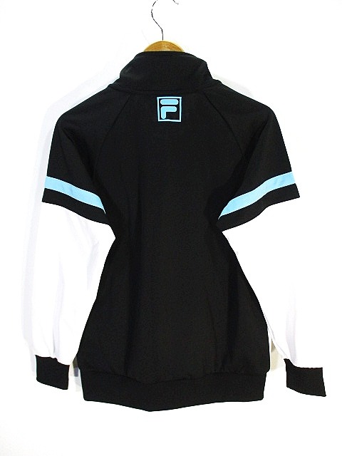 フィラ FILA ジップアップ パーカー ジャージ 長袖 ブラック 黒 
