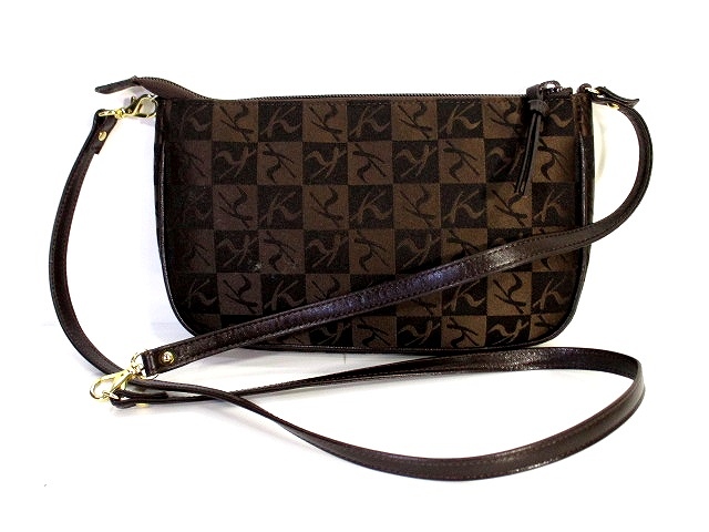 クミキョク 組曲 Kumikyoku ショルダー バッグ 鞄 総柄 茶色 ブラウン レディース 146 ベクトルパーク