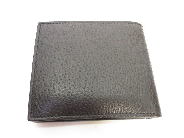 グッチ GUCCI 423725 203887 ロゴ レザー 二つ折り 財布 小銭入れ 黒