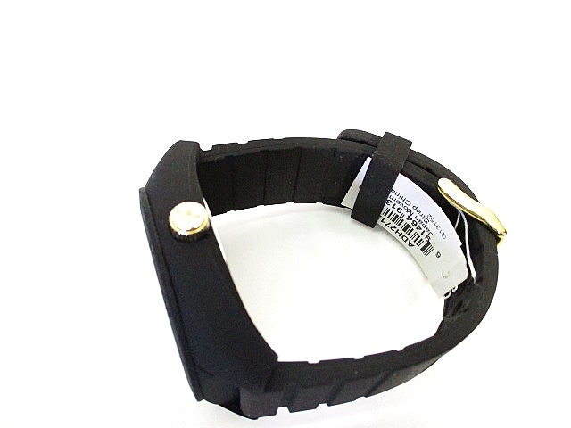 adidas腕時計ラバーベルト（ブラックゴールド）