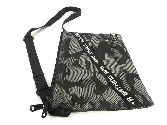 ポーター PORTER ×APE サコッシュ ショルダー バッグ カバン 黒 
