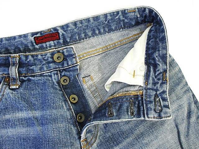 ジョンブル JOHNBULL デニム パンツ ロング ボタンフライ ライトブルー