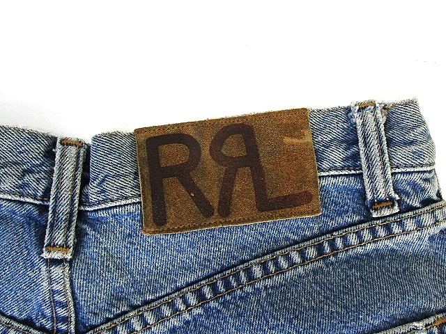 RRL ダブルアールエル デニムパンツ 革パッチ ジーンズ ラルフローレン