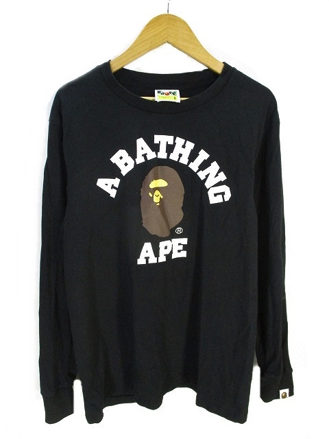 a bathing ape 長袖 A BATHING APE(アベイシングエイプ) 長袖カットソー ブラック