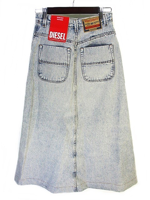 未使用品 ディーゼル DIESEL デニム フレア スカート ロング ライト  