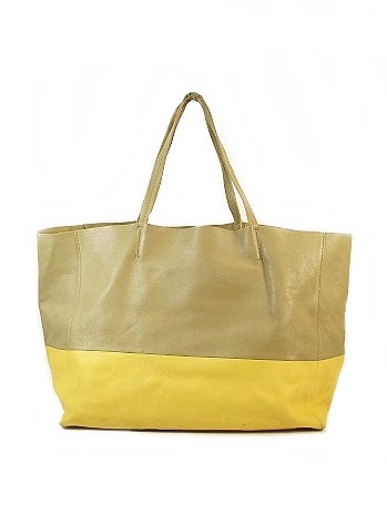 セリーヌ ホリゾンタルカバ バイカラー トートバッグ 美品】CELINE 