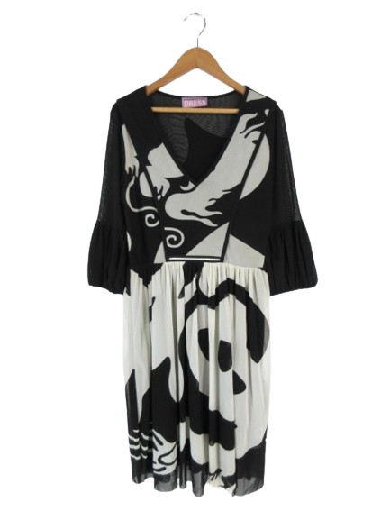 ヴィヴィアンタムドレス VIVIENNE TAM DRESS ワンピース Vネック 長袖 