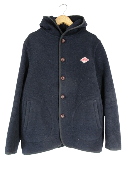 ダントン DANTON ウール モッサ ジャケット フード 前開き ボタン 長袖 