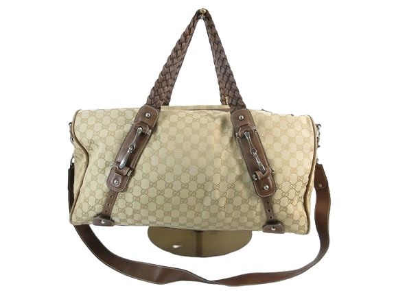 グッチ GUCCI ボストンバッグ ショルダー GGキャンバス 2way レザー