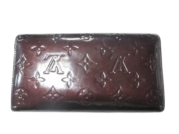 ルイヴィトン ヴェルニ ポルトフォイユサラ 長財布 光沢 レザー ボルドー色 ルイヴィトン ヴェルニ ポルトフォイユ サラ ボルドー ルイヴィトン