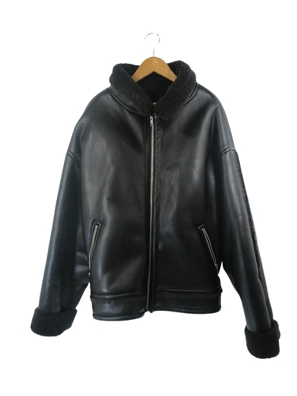 ★ JEANASIS ボア フェイク レザージャケット ジーナシス JEANASIS JS071284TS B-3 レザー ジャケット ボア