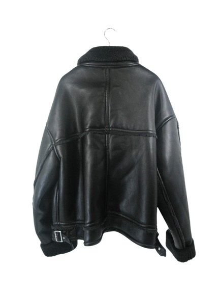 ★ JEANASIS ボア フェイク レザージャケット ☆ JEANASIS ボア フェイク レザージャケット