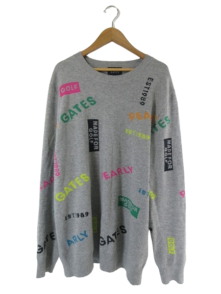 パーリーゲイツ PEARLY GATES 053-2270107 ニット 長袖 ロゴ 総柄 羊毛