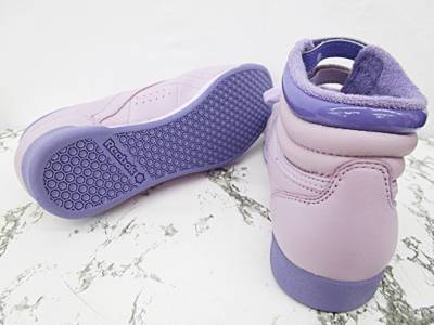 リーボック Reebok スニーカー ハイカット シューレース付 24.5 紫