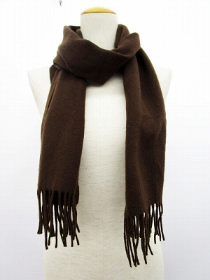 ユニクロ Uniqlo ストール マフラー カシミヤ 無地 シンプル 茶 レディース 148 ベクトルパーク