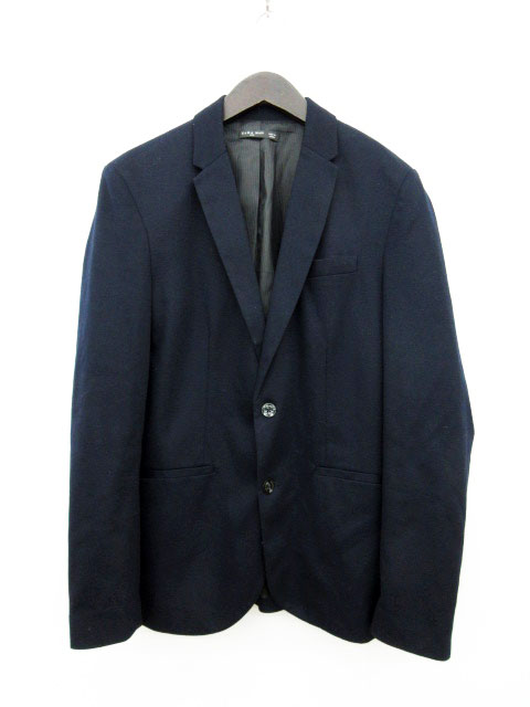 ザラマン ZARA MAN ジャケット テーラード 総裏 2ボタン 紺 ネイビー 