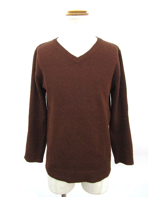 アーバンリサーチ Urban Research Items セーター ニット Vネック 長袖 ウール 40 茶 ブラウン Ahm メンズ 150 ベクトルパーク