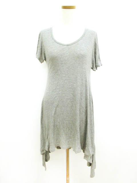 ジーヴィージーヴィー G V G V ワンピース 半袖 ミニ アシンメトリー S グレー Ky レディース 150 ベクトルパーク