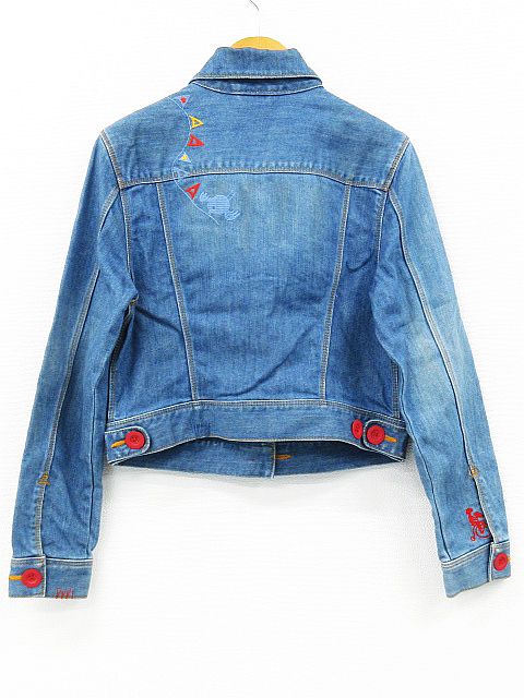 ポールスミス PAUL SMITH デニム ジャケット 刺繍 蝶 鳥 スター 長袖