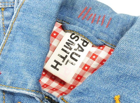 ポールスミス PAUL SMITH デニム ジャケット 刺繍 蝶 鳥 スター 長袖