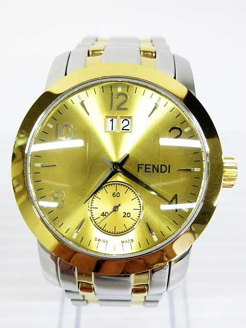 フェンディ Fendi 2100g 腕時計 クォーツ アナログ クロノグラフ ゴールド シルバー メンズ 151 ベクトルパーク