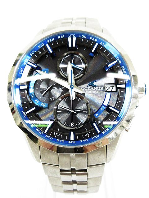 【美品】OCEANUS オシアナス マンタ OCW-S3000 電波ソーラー OCW-S3000-1AJF ［ソーラー電波時計］オシアナスマンタ 「TOUGH