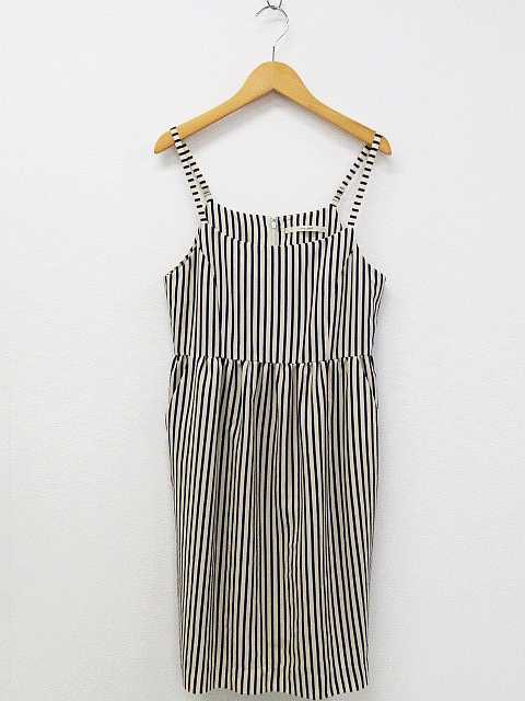 アーバンリサーチサニーレーベル Urban Research Sonny Label ワンピース ドレス キャミソール ひざ丈 ストライプ ポケット ベージュ 紺 F 春夏秋 レディース 151 ベクトルパーク