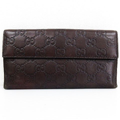 グッチ GUCCI 203550 2067 シマライン Wホック 長財布 ウォレット