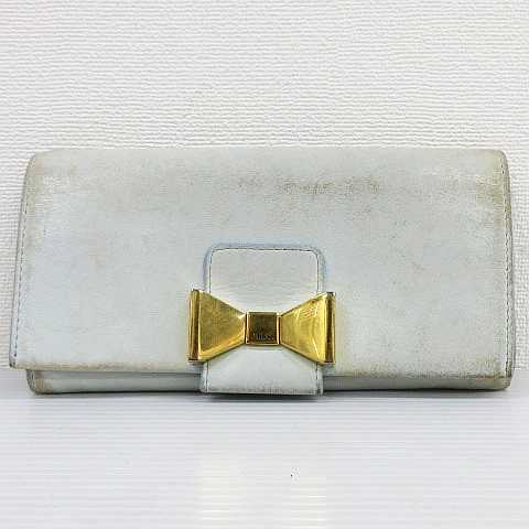 クロエ Chloe 03 13 99 65 長財布 財布 ロングウォレット ボビィ リボンモチーフ レザー 水色 レディース 151 ベクトルパーク