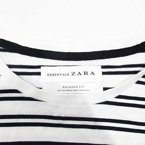 ザラ Zara Essential Zara Tシャツ トップス 半袖 ボーダー柄 コットン 丸首 白 黒 38 メンズ 151 ベクトルパーク ザラ Zara Essential Zara Tシャツ トップス 半袖 ボーダー柄 コットン 丸首 白 黒 38 メンズ 151 ベクトルパーク