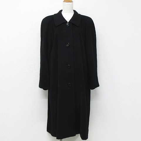 ノーブランド Cashimere カシミヤコート ジャケット ロング丈 無地 黒 F レディース 151 ベクトルパーク