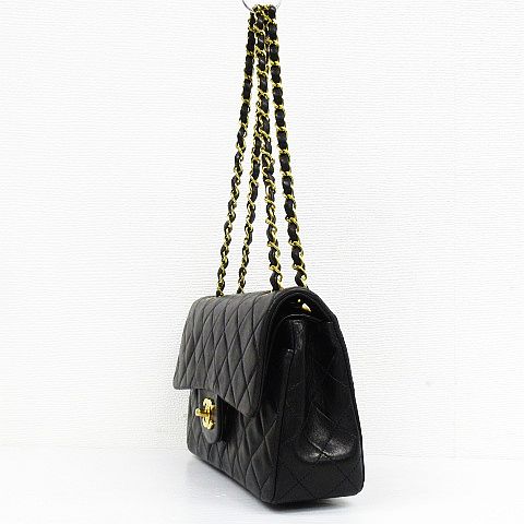 シャネル　ショルダーバッグ　マトラッセ　レザー　ダブルフラップ　ゴールドチェーン CHANEL シャネル マトラッセ ダブル フラップ チェーン