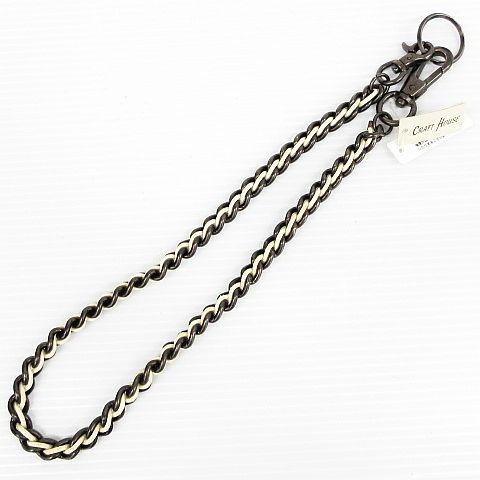 未使用品 クラフトハウス Craft House ウォレットチェーン アクセサリー ファッション小物 レザー ガンメタ オフホワイト メンズ 151 ベクトルパーク