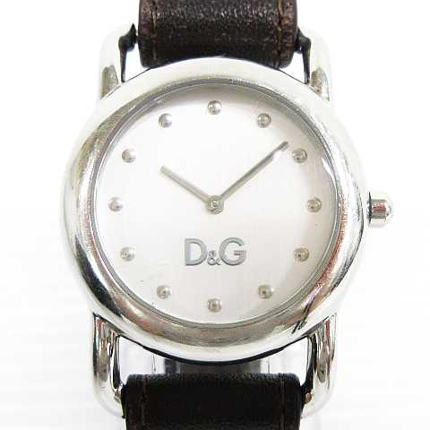 ディー ジー ドルガバ ドルチェ ガッバーナ D G 腕時計 ウォッチ クオーツ 2針 Genuine Leather ベルト シルバー ブラウン Aa メンズ 151 202007250518 ベクトルパーク