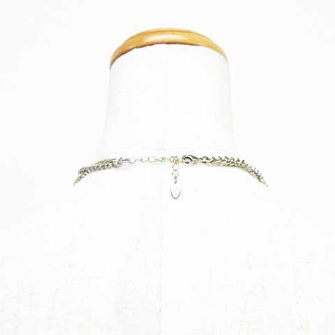 アンタイトル Untitled ネックレス チョーカー アクセサリー 小物 ストーン装飾 金属素材 白 シルバー レディース 151 ベクトルパーク